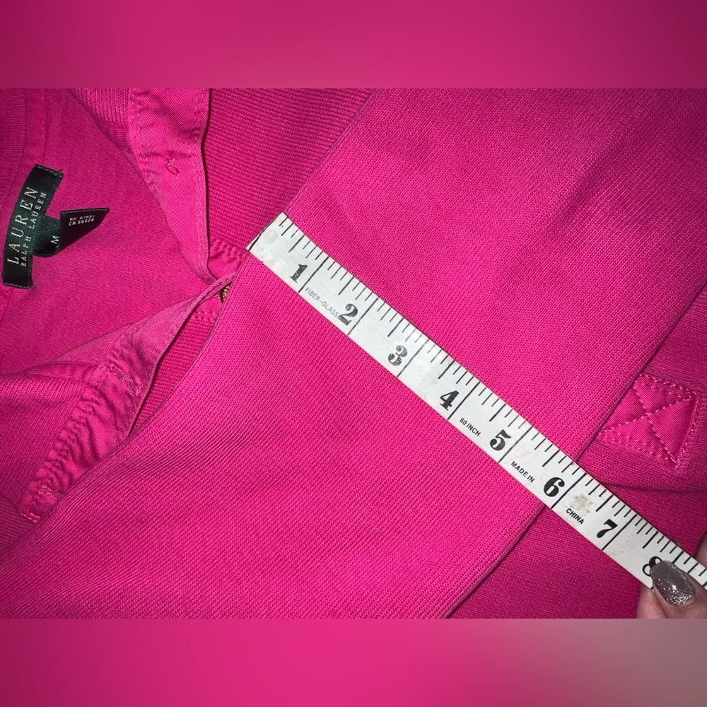 Ralph Lauren Pink Quarter Button Up Sweatshirt - Picture 12 of 12